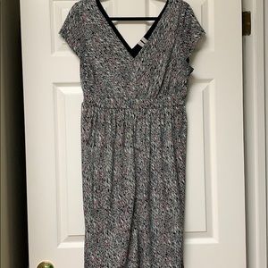 Madison knit black white fuchsia poly blend dress